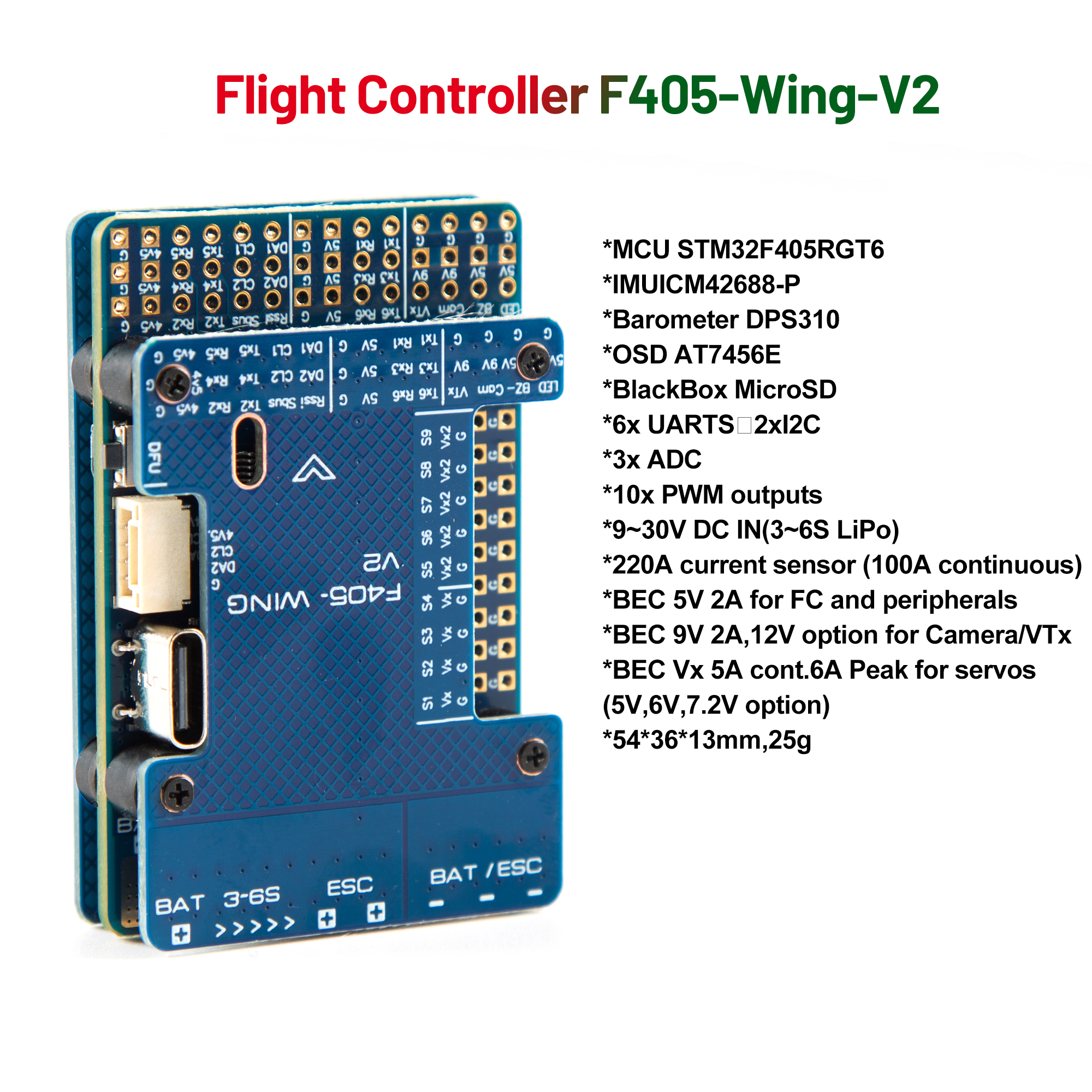 F405 WING V2 FC Flight Control - Drone Flight Controller recension och pris