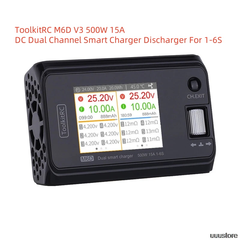 ToolkitRC M6D V3 500W 15A Dual - Drone Charger recension och pris