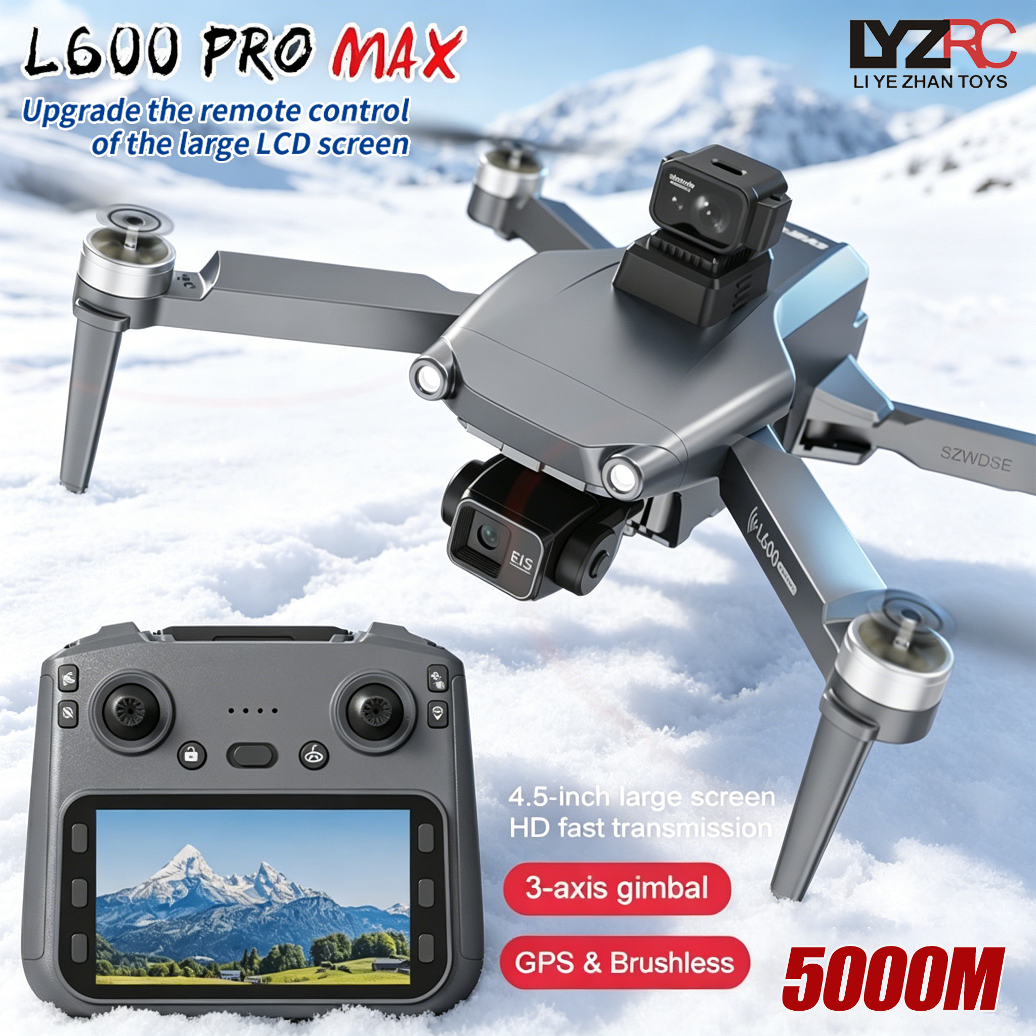 L600 MAX GPS Drone Professiona - Drone Gimbal recension och pris