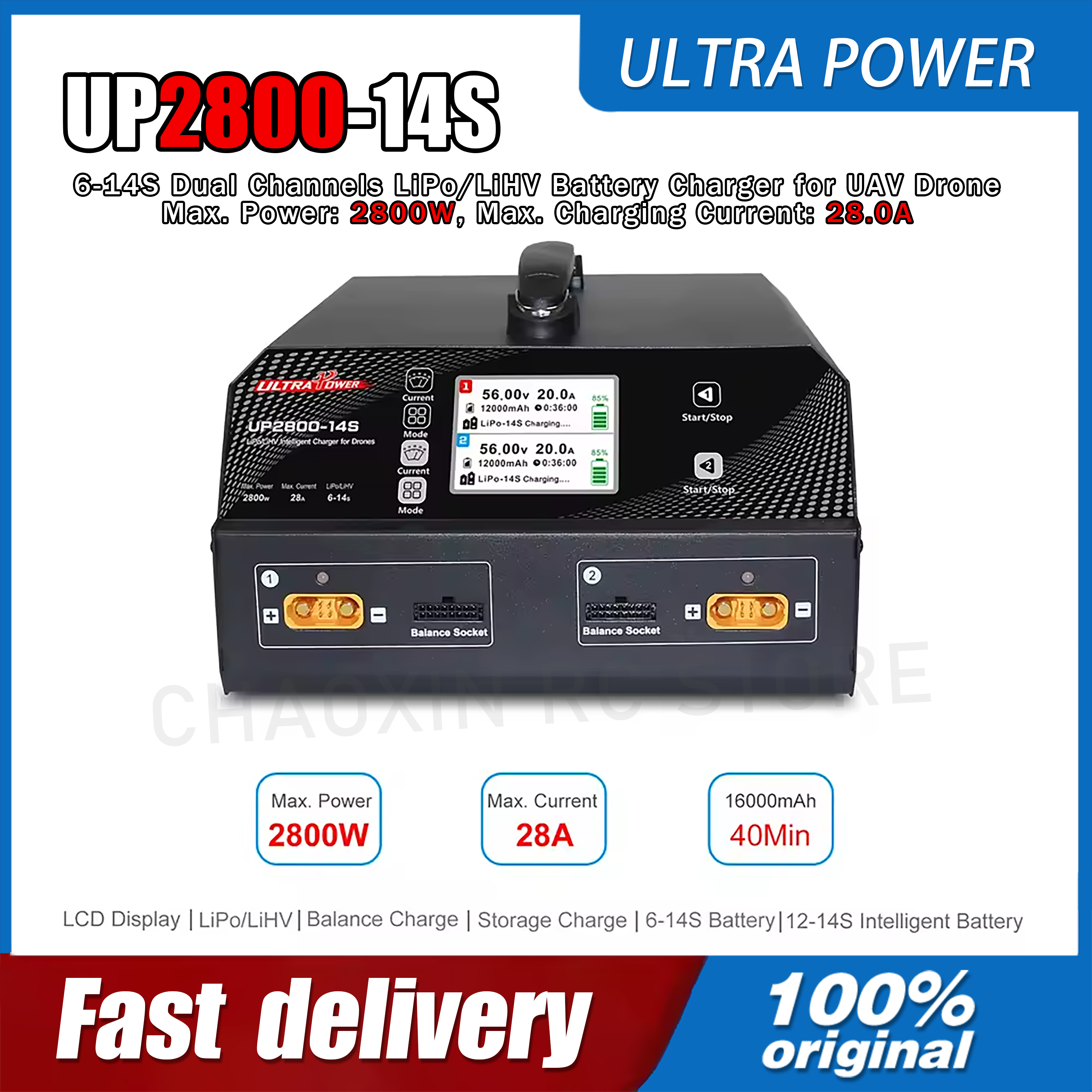 ULTRA POWER UP2800-14S 2X1400W - Drone Charger recension och pris