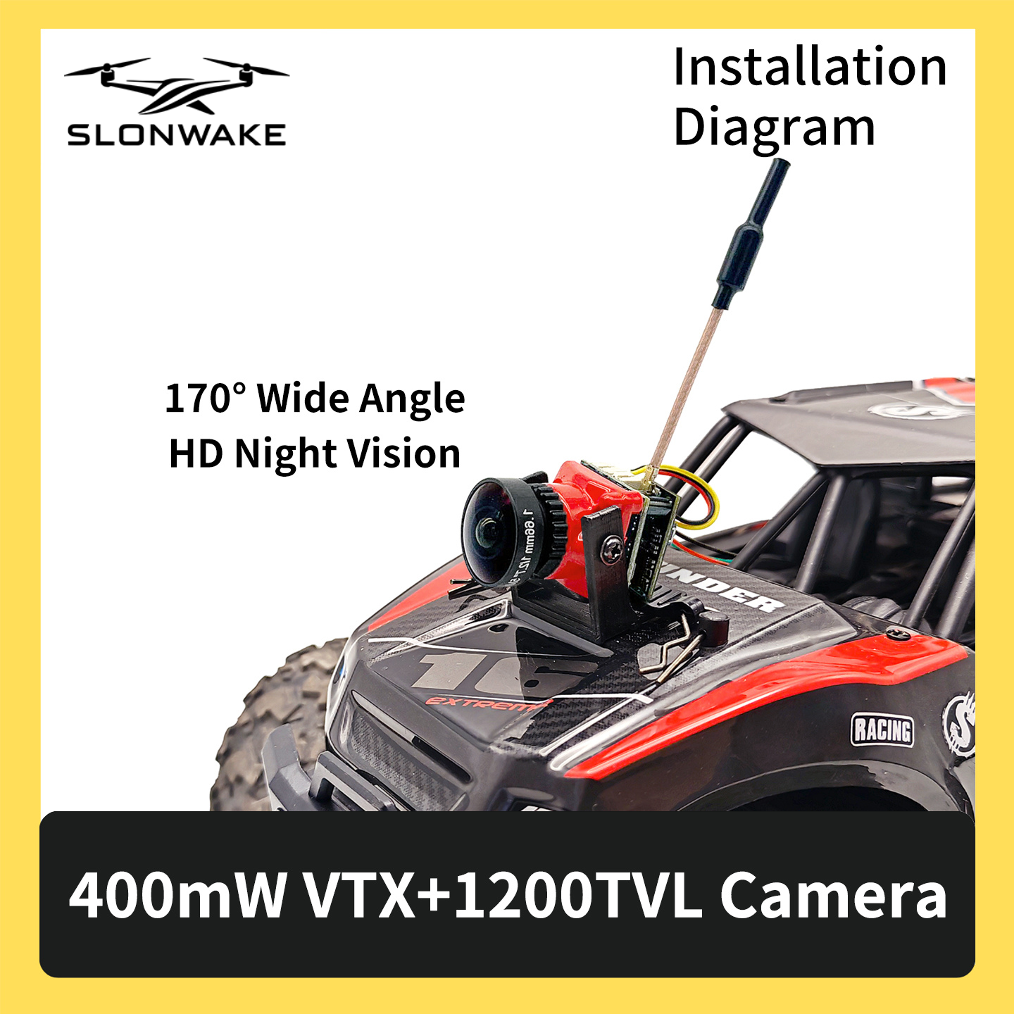 SLONWAKE 5.8G 48CH FPV 400mw V - Drone Receiver recension och pris